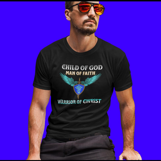 Buy 'Child of God Man of Faith' Men's T-Shirts | Declare Your Faith at Eden Legacy